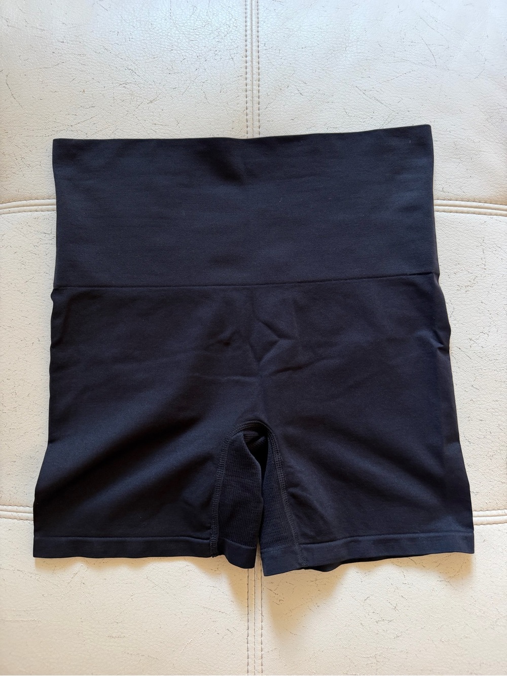 High-Rise Black Spandex Shorts